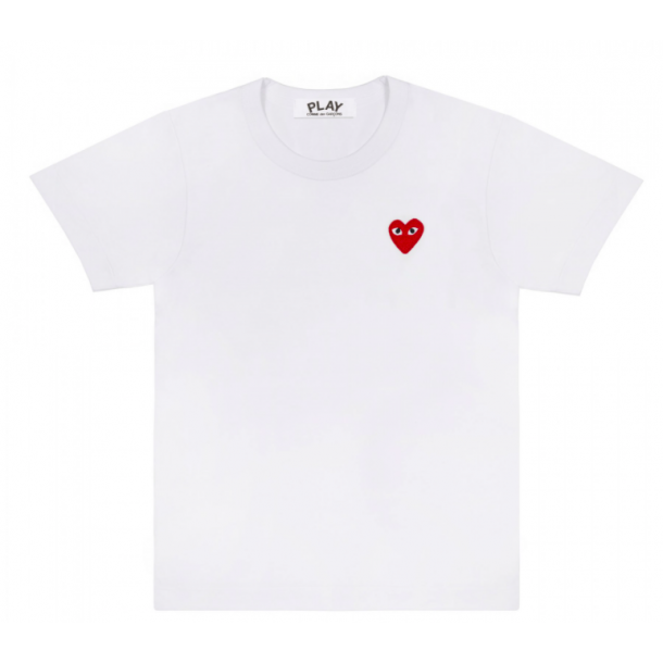 Synlig Afbestille opskrift Comme des Garçons PLAY T-shirt Herre - hvid basic med rødt hjerte - Comme  des Garçons - Buhl