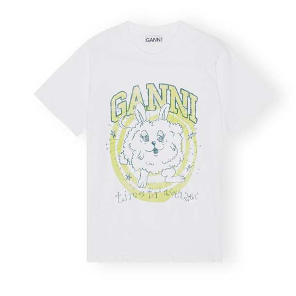 Ganni Bunny Relaxed T-Shirt - Bright White - Ganni